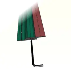 Zinterlock paired split batten (french cleat) lengths with locking pin