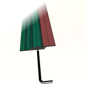 Zinterlock paired split batten (french cleat) lengths with locking pin