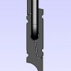 Zinterlock split batten (french cleat) pair, locked with security pin